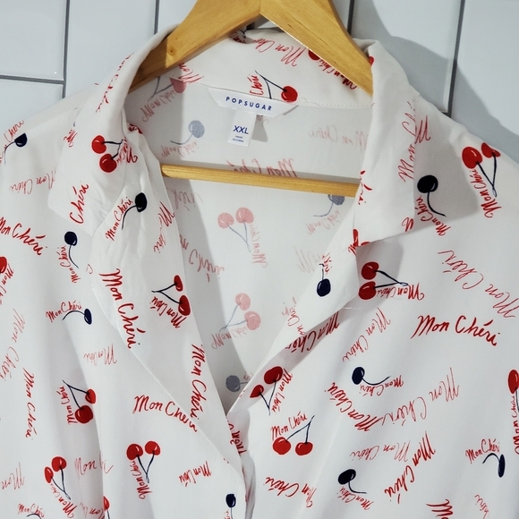 POPSUGAR Tie Front Blouse Dolman Sleeve Theme  ‘Mo - Picture 2 of 8